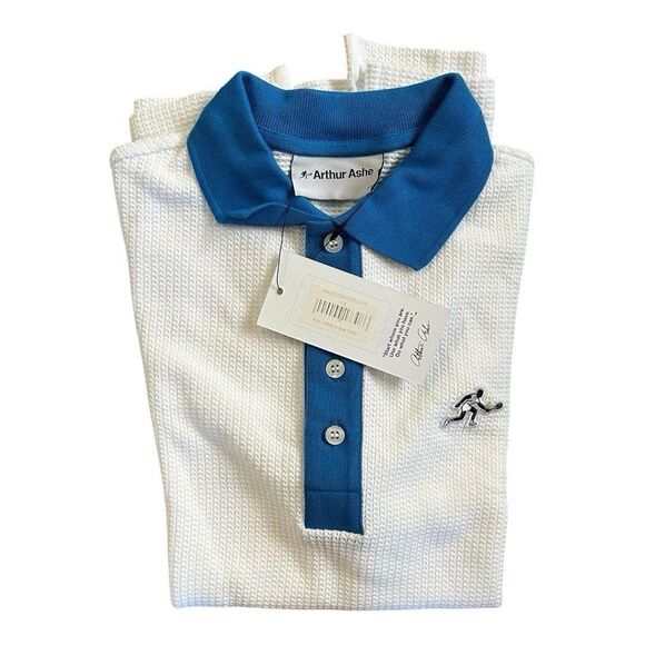 Arthur Ashe Rowing Blazers 1975 Blue White Tennis Polo XS Extra Small NWT Knit - Picture 10 of 10
